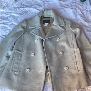 Size 0 grey J Crew wool pea coat